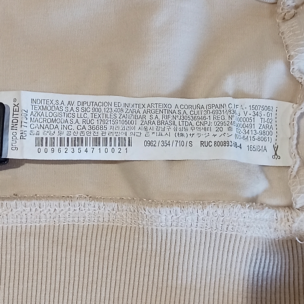 Zara Women's Beige Cropped Tank Top - Picture 16 of 16